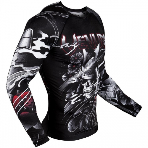 Venum Samurai Skull Rashguard Long Sleeves Black photo