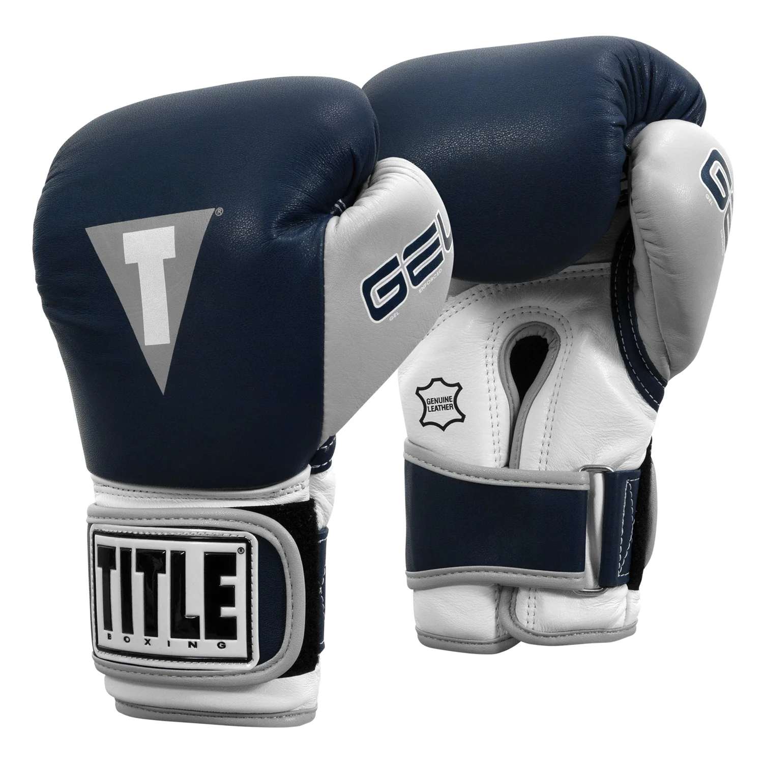 Снарядные перчатки Title Boxing Gel World V2T Bag Gloves Navy Grey White купить