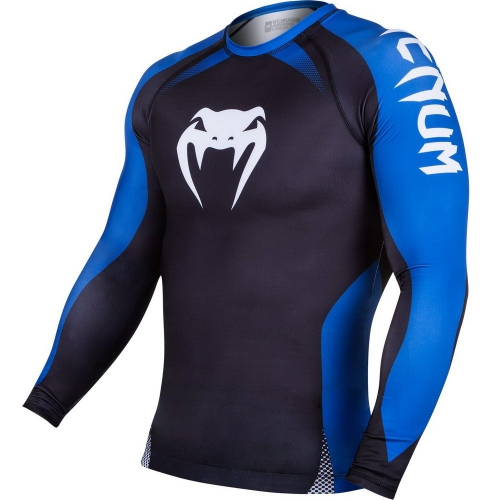 Рашгард Venum No Gi IBJJF Approved Rash Guard Black Blue фото