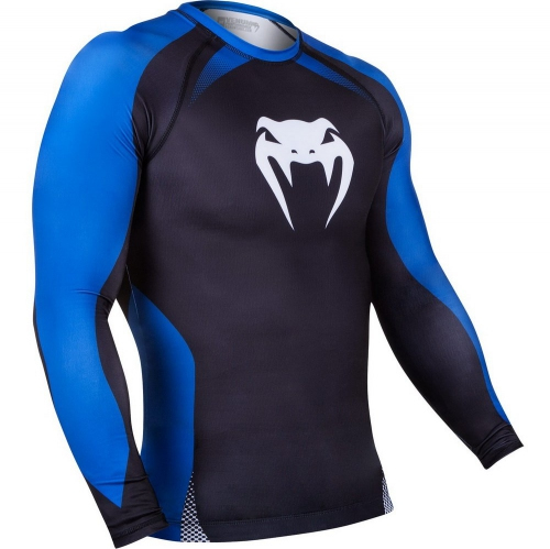 Рашгард Venum No Gi IBJJF Approved Rash Guard Black Blue оригинал