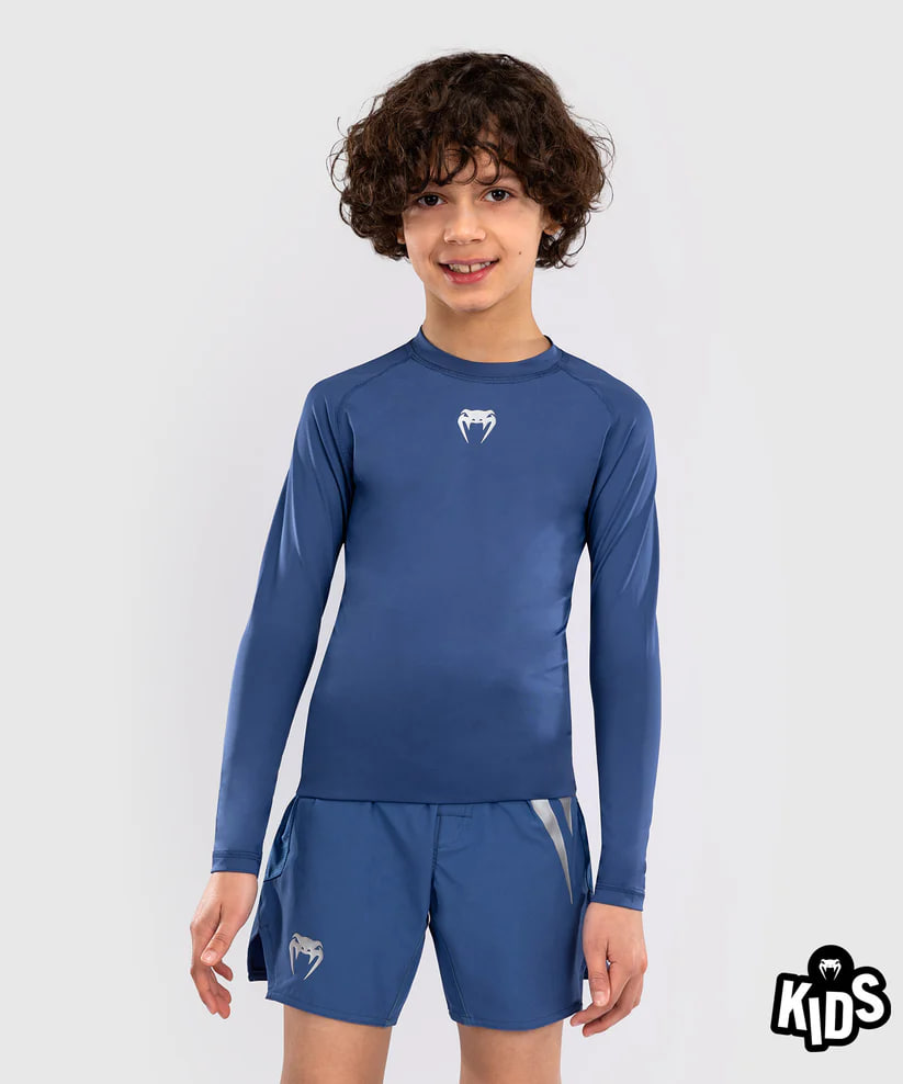 Детский рашгард Venum Contender Kids Rashguards Long Sleeves - Royal Blue оригинал