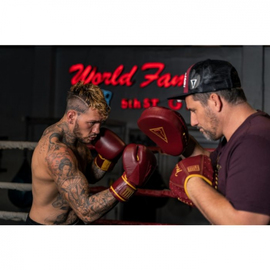 Боксерские перчатки Title ALI Limited Edition Training Gloves Maroon Gold, Фото № 6
