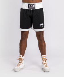 Venum Classic Boxing Shorts Black White photo