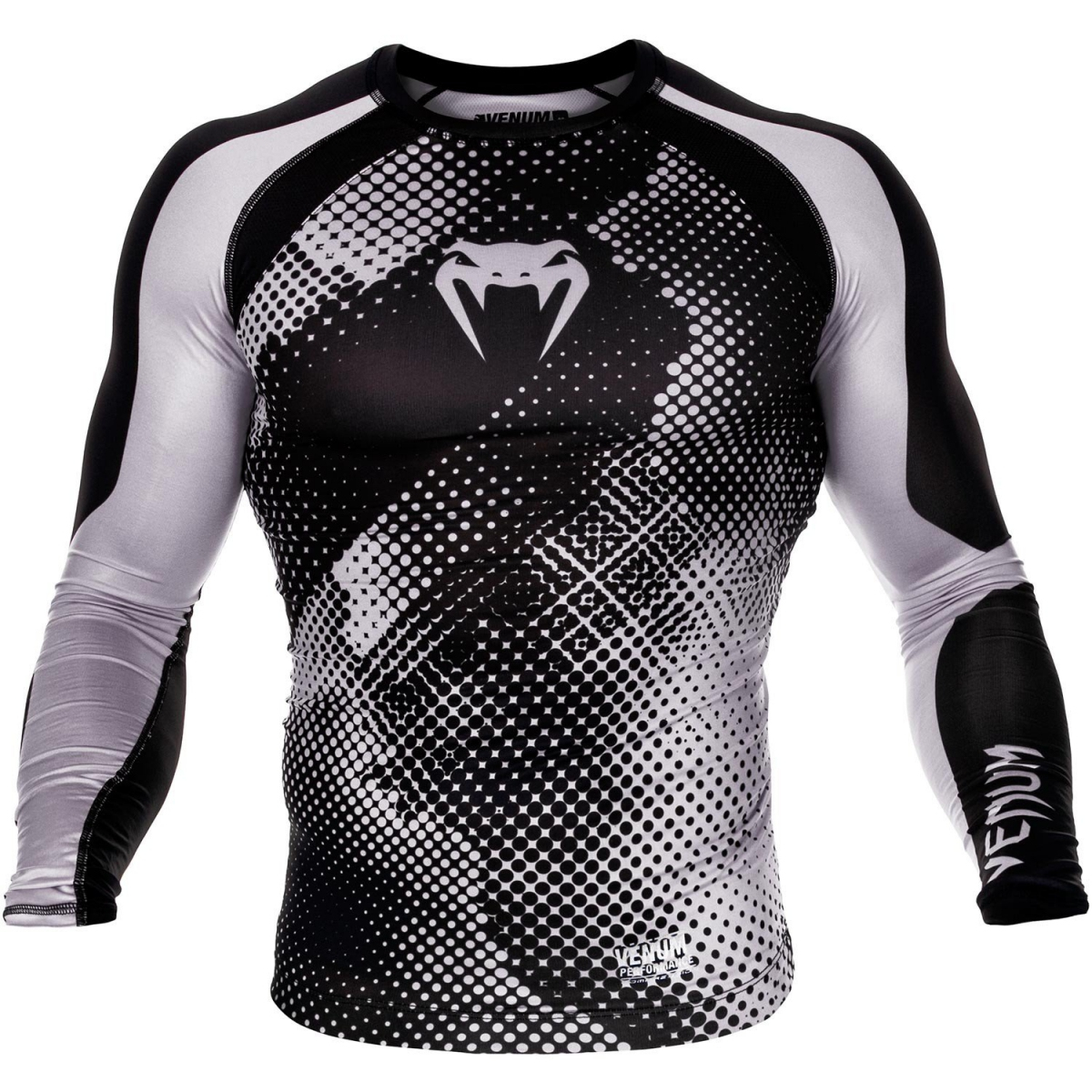 Компрессионная футболка Venum Technical Compression T-shirt Long Sleeves Black Grey