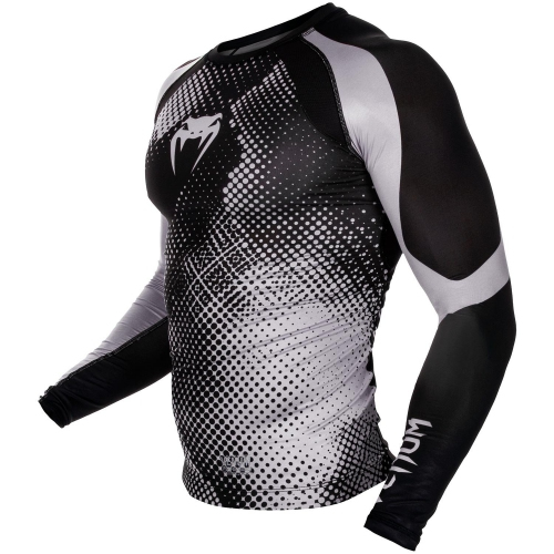 Компрессионная футболка Venum Technical Compression T-shirt Long Sleeves Black Grey купить