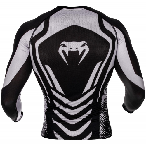 Компрессионная футболка Venum Technical Compression T-shirt Long Sleeves Black Grey фото