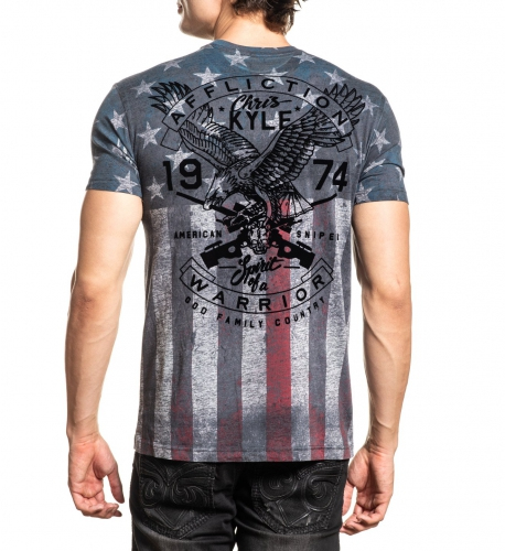 Футболка Affliction CK Freedom SS Tee Heather Grey фото
