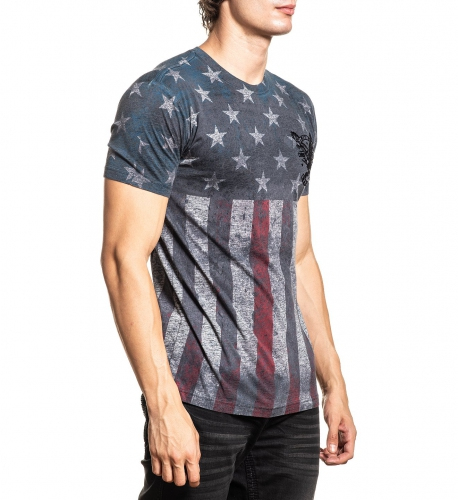 Футболка Affliction CK Freedom SS Tee Heather Grey ціна