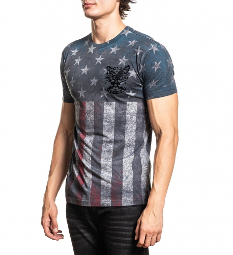 Футболка Affliction CK Freedom SS Tee Heather Grey купити