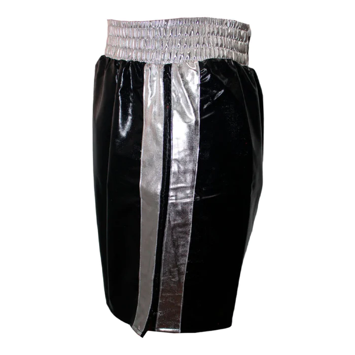 Шорты для бокса Cleto Reyes Boxing Trunks Silver Skin Lycra Black купить