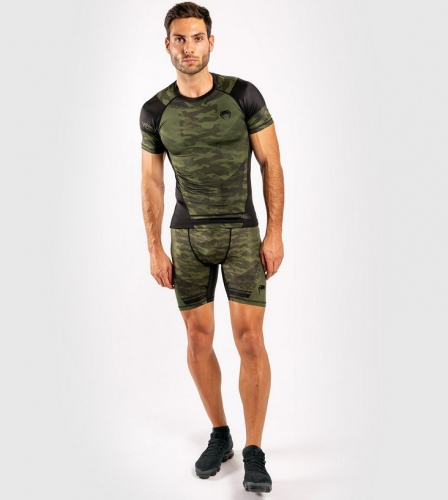 Venum Trooper Rashguard Short Sleeves Forest Camo Black photo