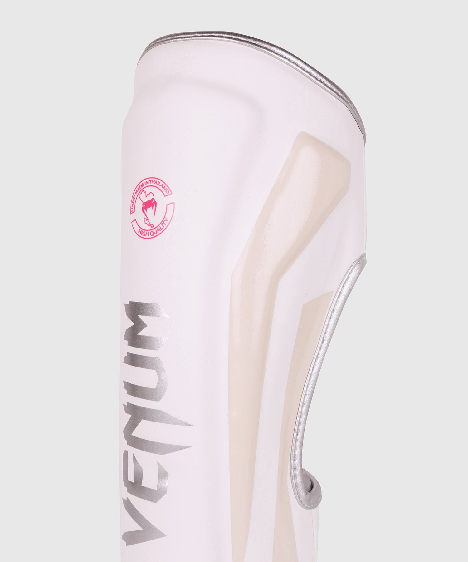 Защита голени Venum Elite Standup Shinguards White Silver Pink цена