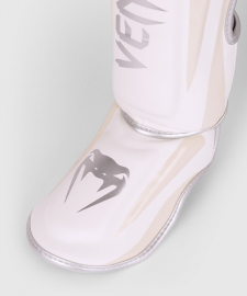 Защита голени Venum Elite Standup Shinguards White Silver Pink, Фото № 4