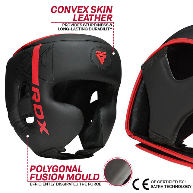 RDX F6 Kara Head Guard Matte Red helmet photo