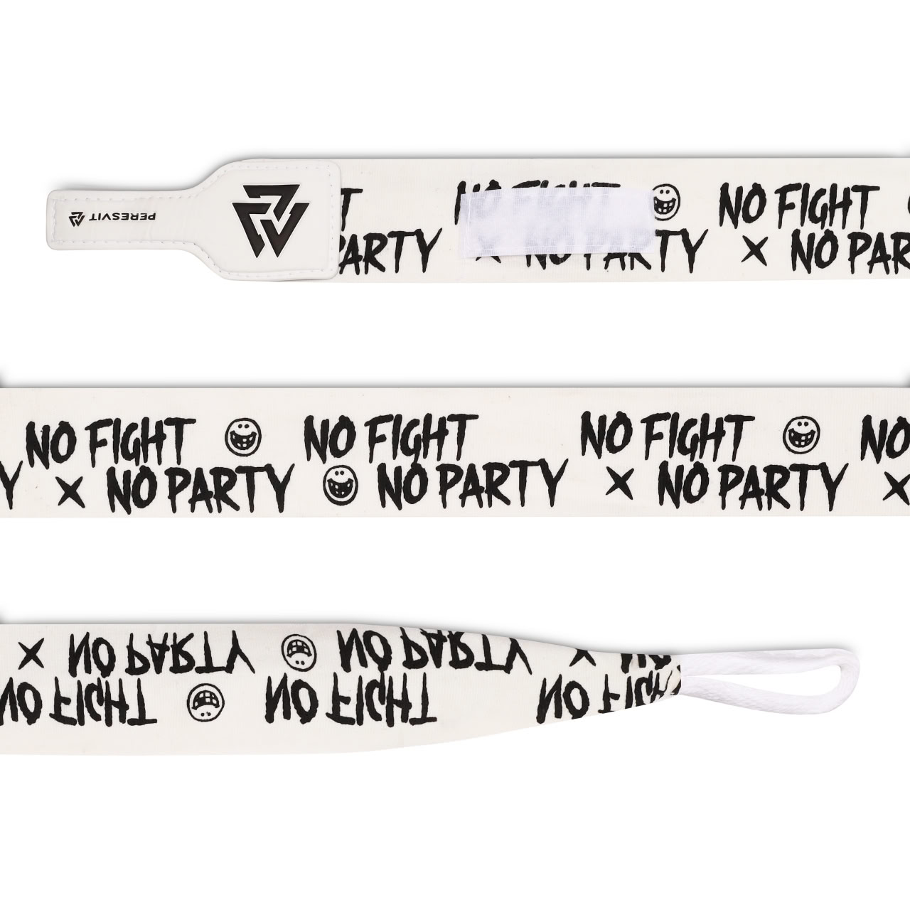 Боксерські бинти Peresvit No Fight No Party Printed Handwraps White купити