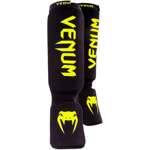 Защита голени и голеностопа Venum Kontact Shinguards - Cotton Neo Yellow купити