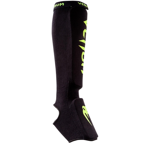 Защита голени и голеностопа Venum Kontact Shinguards - Cotton Neo Yellow ціна