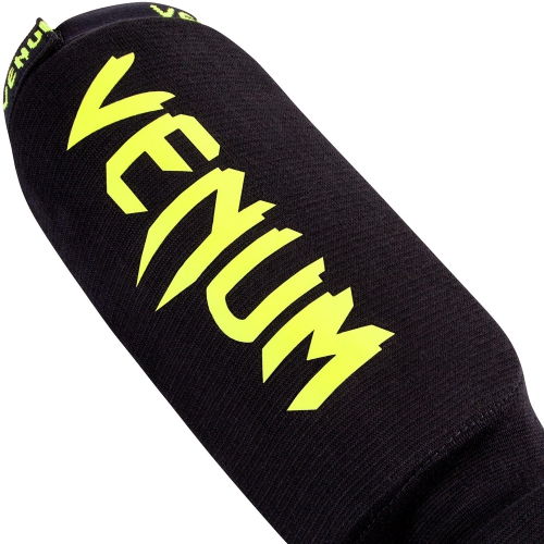 Защита голени и голеностопа Venum Kontact Shinguards - Cotton Neo Yellow фото