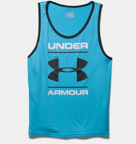Майка Under Armour Mens Tech Graphic Tank Meridian Blue фото