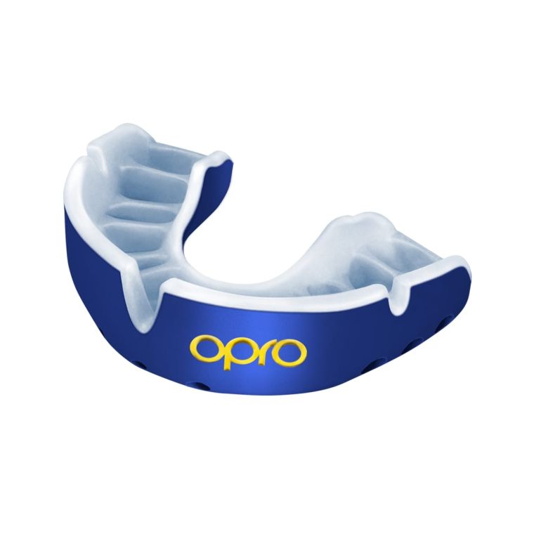 Дитяча капа Opro Self-fit GEN5 Youth Gold Dark Blue Pearl