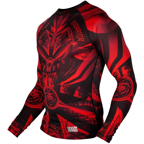 Рашгард Venum Gladiator 3.0 Rashguard Black Red Long Sleeves купить