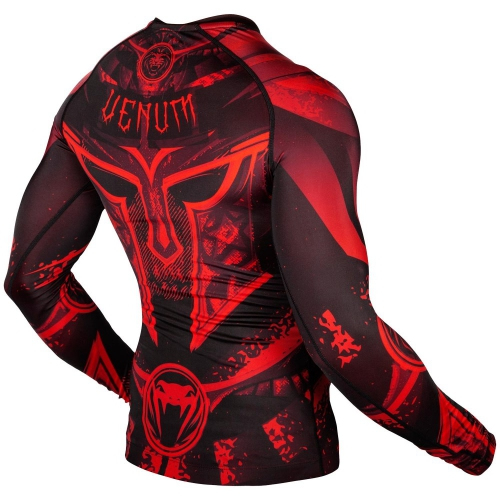 Рашгард Venum Gladiator 3.0 Rashguard Black Red Long Sleeves цена