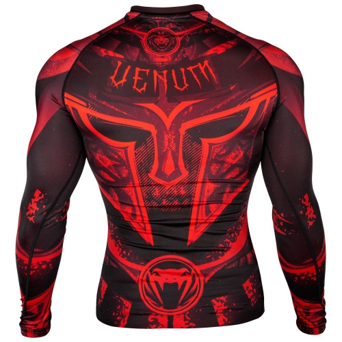 Venum Gladiator 3.0 Rashguard Black Red Long Sleeves photo