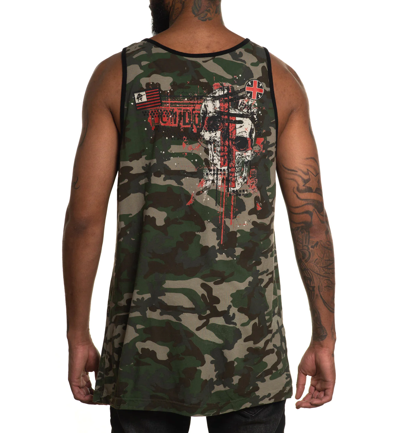 Affliction East Thunder Tank Green Camo T-shirt buy