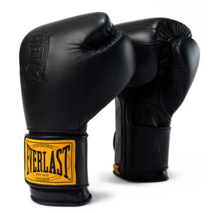 Everlast 1910 Pro Hook and Loop Boxing Gloves Black