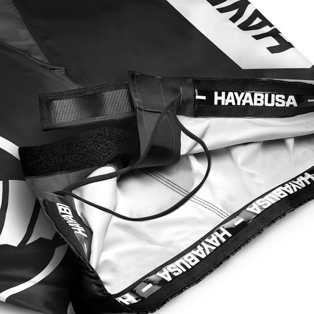 Шорты для MMA Hayabusa Icon Mid-Thigh MMA Shorts Black White фото
