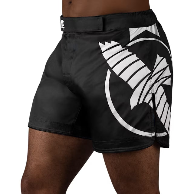 Шорты для MMA Hayabusa Icon Mid-Thigh MMA Shorts Black White купить