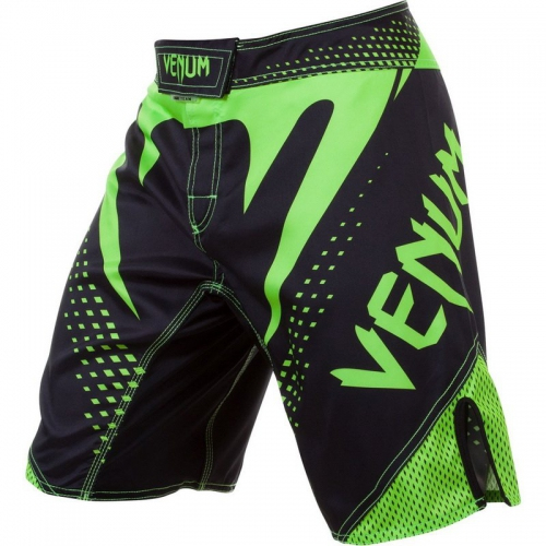 Шорты MMA Venum Hurricane Fight Shorts Black Neo Green купить