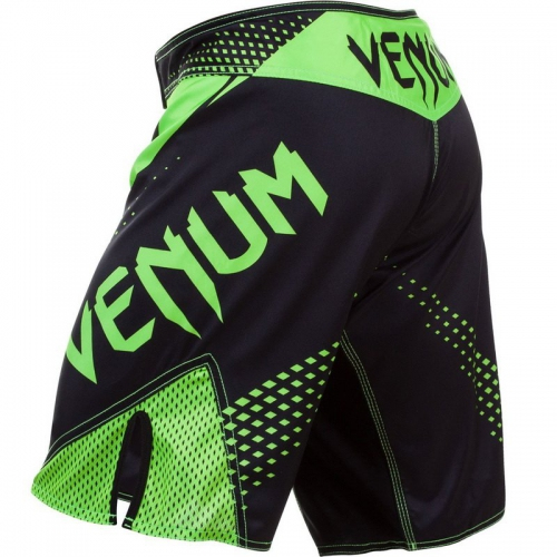 Шорты MMA Venum Hurricane Fight Shorts Black Neo Green фото