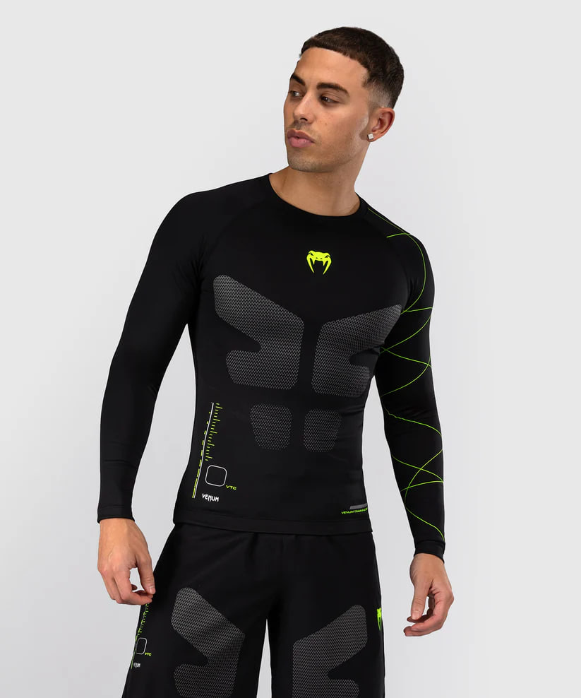 Venum Training Camp 4.0 Long Sleeve Rashguard - Black/Neon Green buy