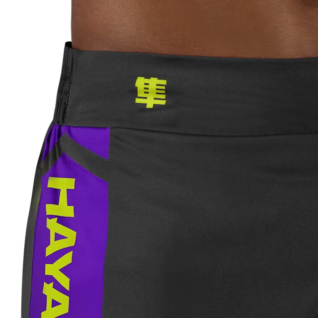 Шорты Hayabusa Icon Kickboxing Shorts Black Neon фото