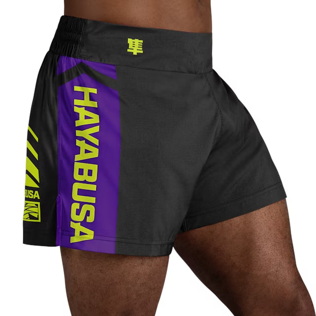 Шорты Hayabusa Icon Kickboxing Shorts Black Neon купить