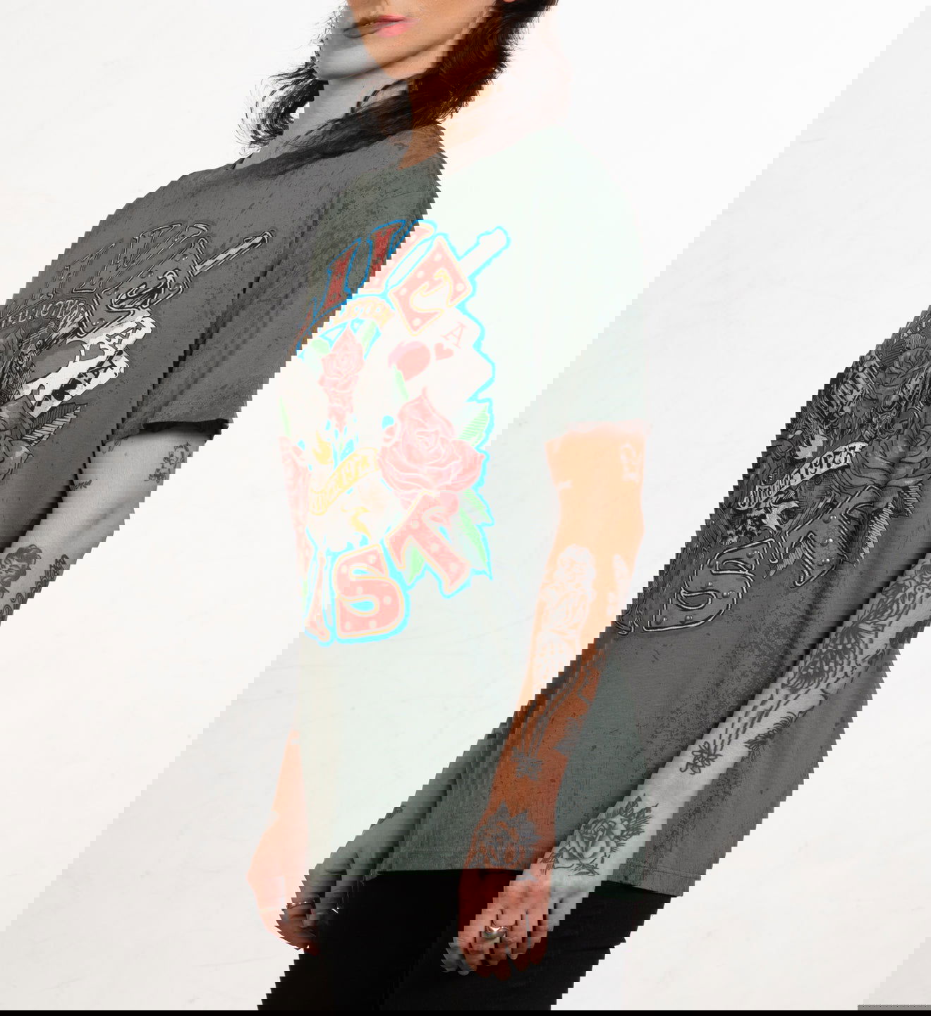 Женская футболка Affliction Love Gun Sage Leaf цена