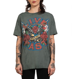 Женская футболка Affliction Love Gun Sage Leaf