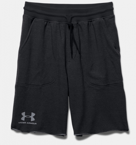 Under Armour Terry Fleece Shorts Asphalt Black photo