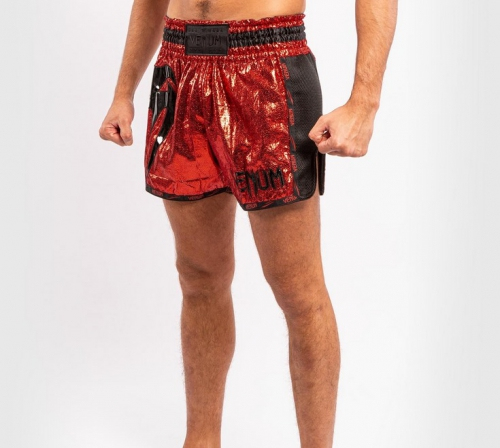 Шорти для тайського боксу Venum Giant Foil Red Black ціна