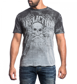 Футболка Affliction Decompose LT.Grey Lava Wash T-Shirt