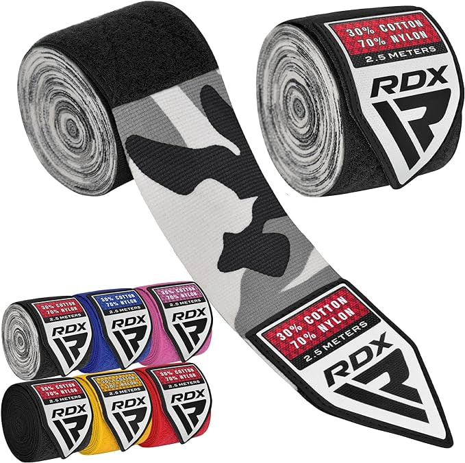 Бинти RDX Boxing Hand Wraps 2.5 Metter Camo Grey ціна