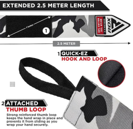 RDX Boxing Hand Wraps 2.5 Metter Camo Gray buy
