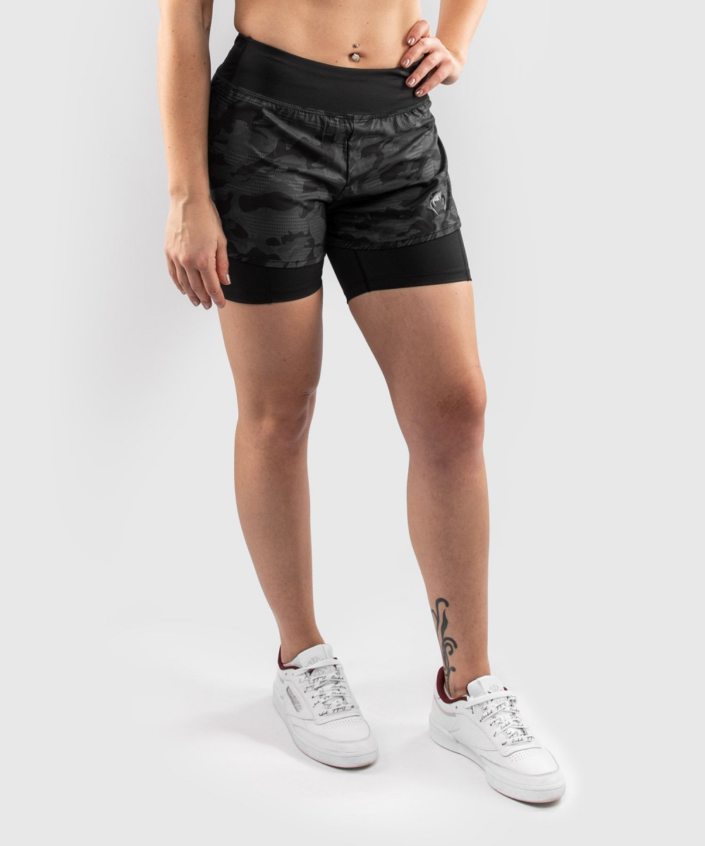 Компрессионные шорты Venum Defender Hybrid Compression Shorts Black Black