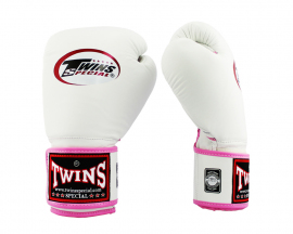 Боксерские перчатки Twins Velcro Mesh Edition BGVLA1 White Pink, Фото № 2