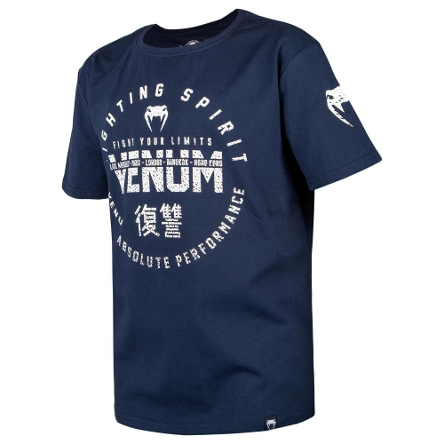 Детская футболка Venum Signature T-Shirt Navy Blue цена
