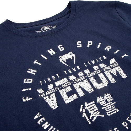 Детская футболка Venum Signature T-Shirt Navy Blue оригинал