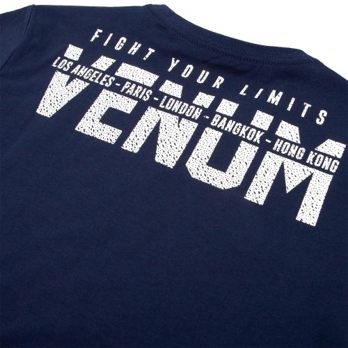 Детская футболка Venum Signature T-Shirt Navy Blue фото