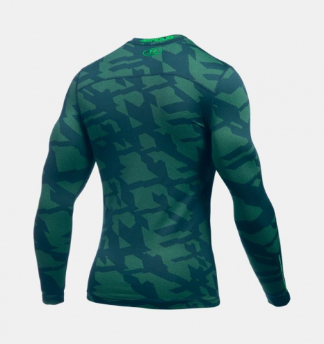 Компресійна футболка Under Armour ColdGear Jacquard Compression Crew Nova Teal оригінал