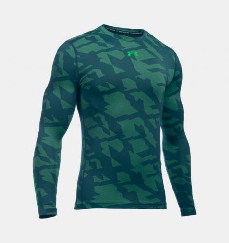 Компресійна футболка Under Armour ColdGear Jacquard Compression Crew Nova Teal фото